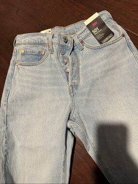 Levi's light blue button-fly 501 original jeans